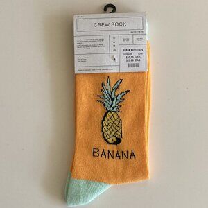 Urban Outfitters "banana" pineapple socks (NWT)